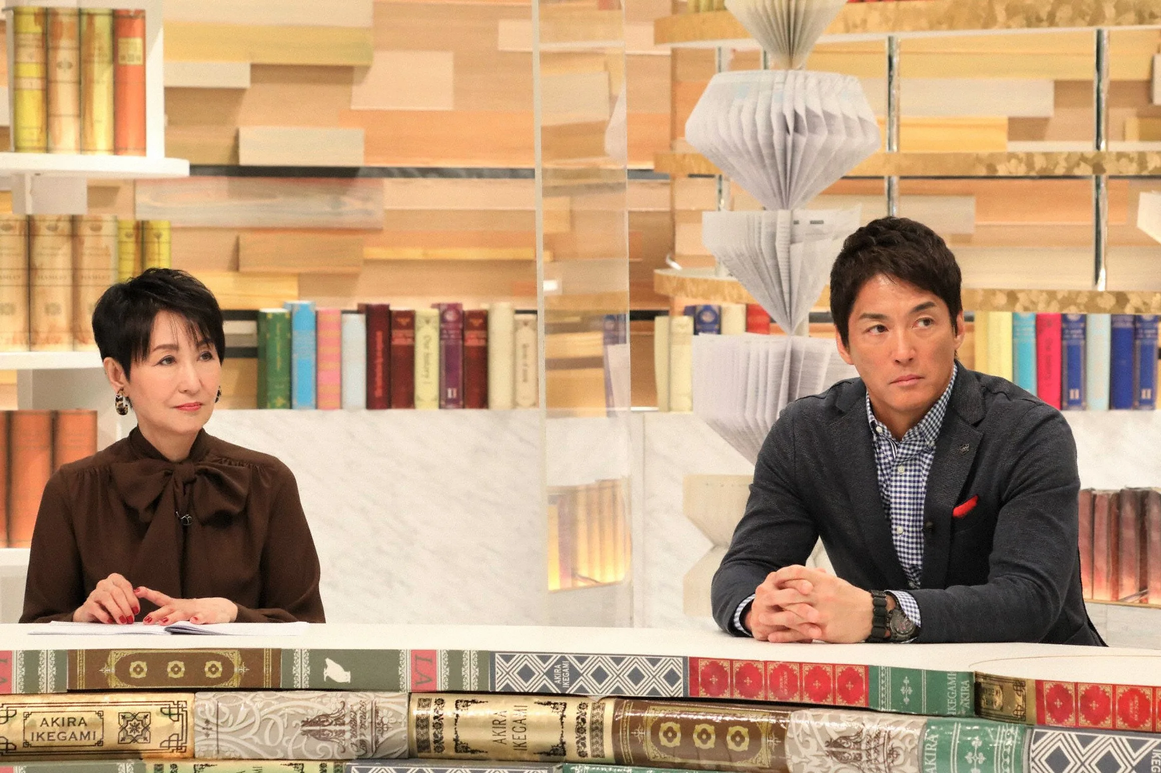 『池上彰スペシャル』の（左から）吉川美代子、長嶋一茂
