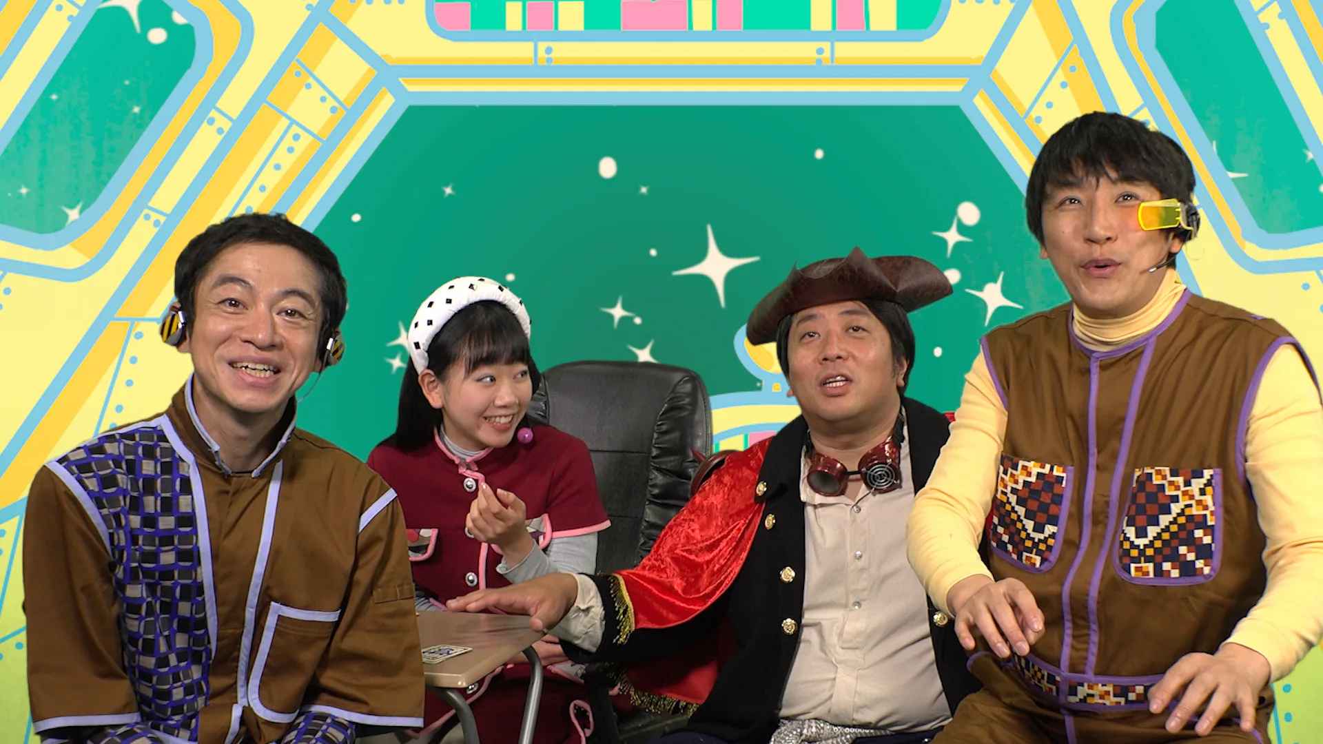 宇宙船パートの（左から）永野宗典、藤谷理子、諏訪雅、酒井善史