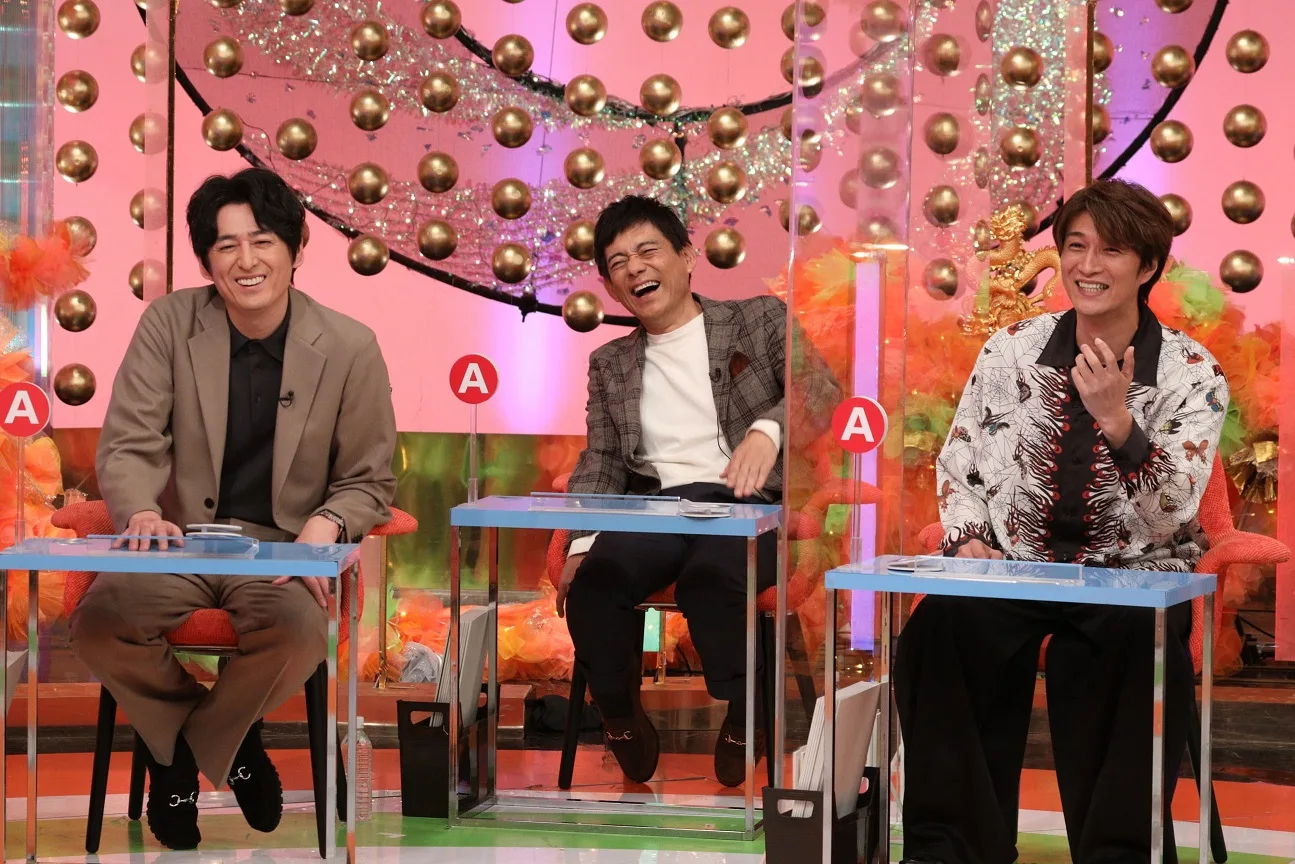 『華丸大吉＆千鳥のテッパンいただきます！』に出演する（左から）博多華丸・大吉、天野浩成