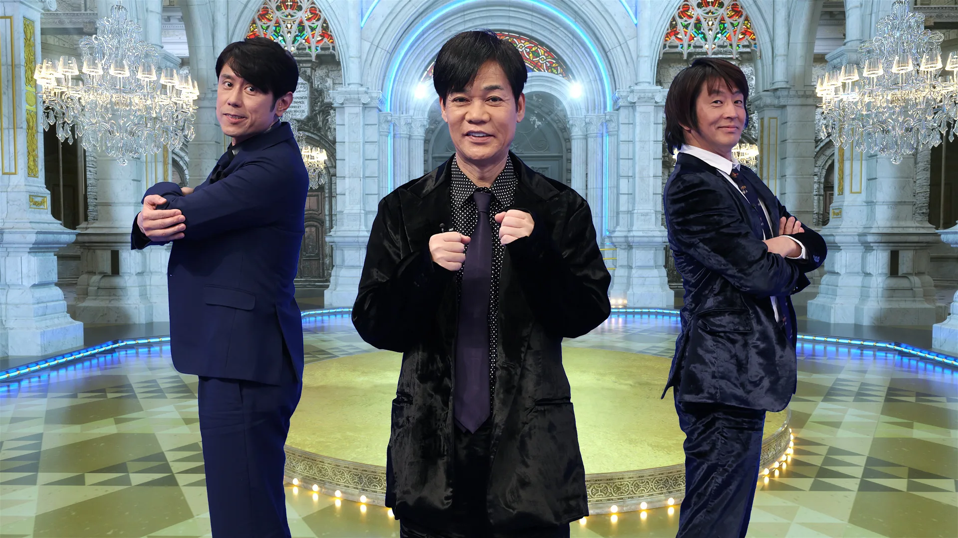 『芸能界特技王決定戦 TEPPEN2021冬』に出演する（左から）