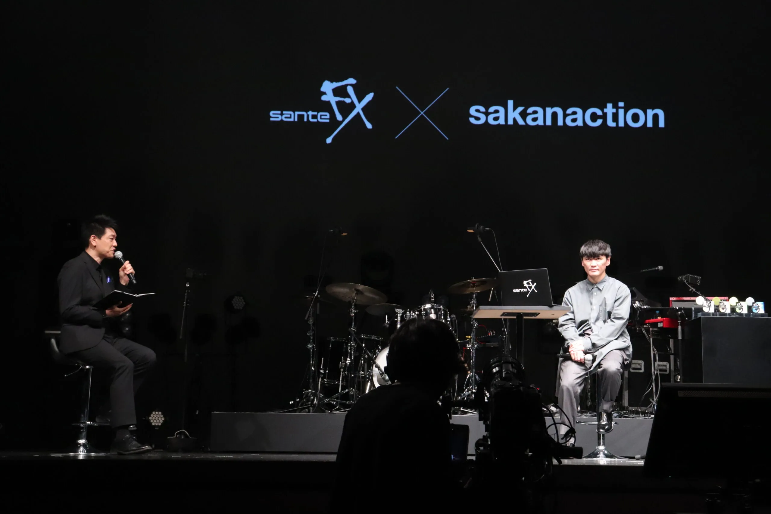 「サンテFX × サカナクション TVCM発表会」に出席したサカナクションの山口一郎