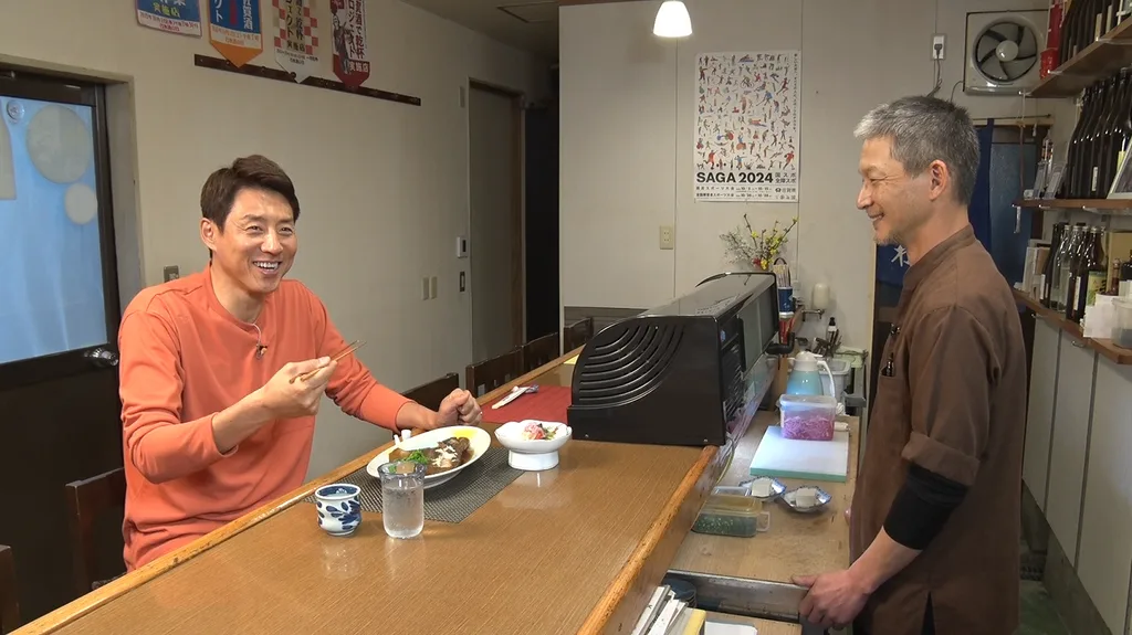 左から）松岡修造さん、古川料理店の古川真浩さん